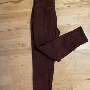 NWT Burgundy mom jean corduroys